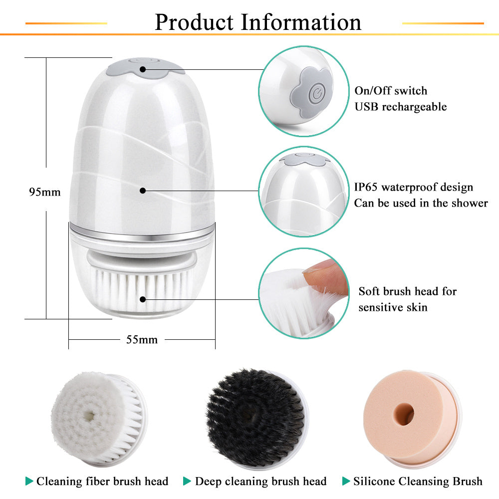 3-in-1 Electric Face &amp; Body Cleansing Device