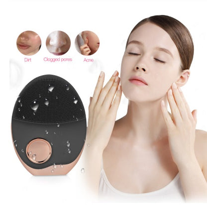 Wireless charging skin cleansing beauty instrument electric cleaning brush ultrasonic vibration wash brush