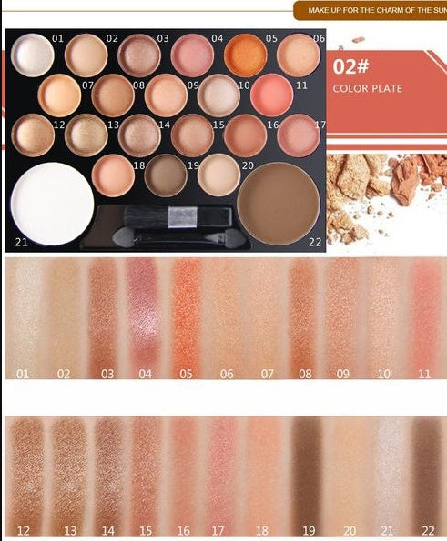 The Novo 22 Colors Eyeshadow &amp; Giltter  Palette Set Family