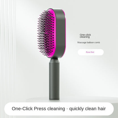 Self Cleaning Hair Brush For Women Massage Scalp Promote Blood Circulation Anti Hair Loss 3D Hair Growth Comb Hairbrush Self-Cleaning Hair Brush   3D Air Cushion Massager Brush   Airbag Massage Comb B